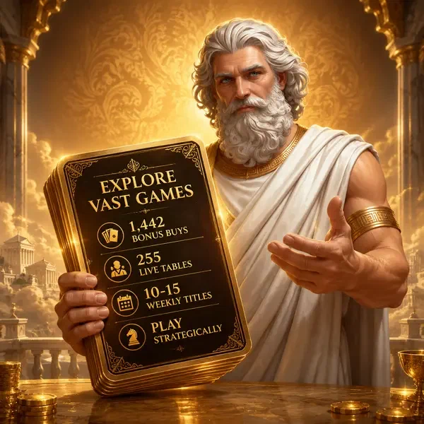 Der Patriarch handhabt goldenes Deck bei Savaspin Casino mit riesiger Spielesammlung