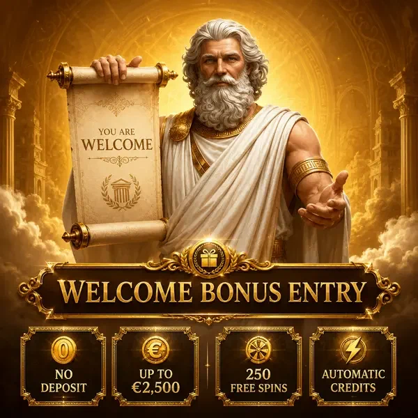 Der Patriarch präsentiert Willkommensbonus-Schriftrolle am Savaspin Casino Login-Portal