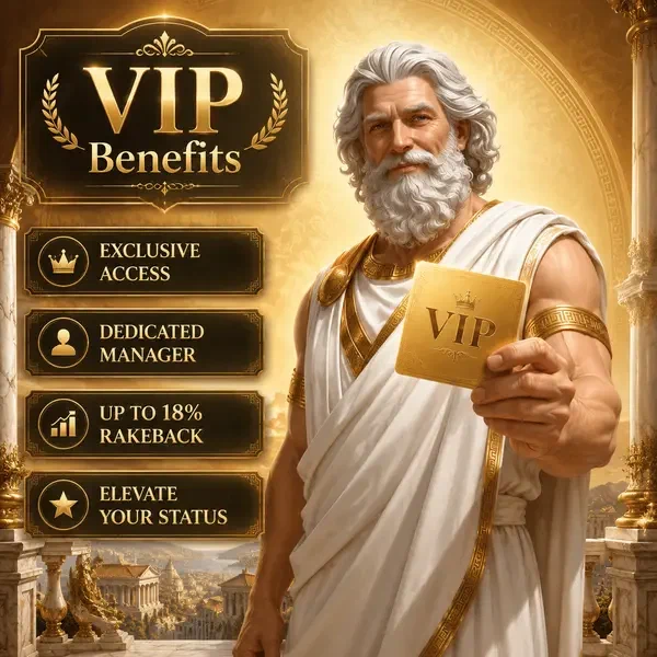 Würdevoller Charakter hält goldene VIP-Karte auf Savaspin exklusivem Mitgliedschaftsbalkon